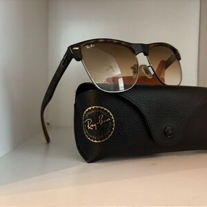 Ray-Ban Tortoise Sunglasses with Black Case